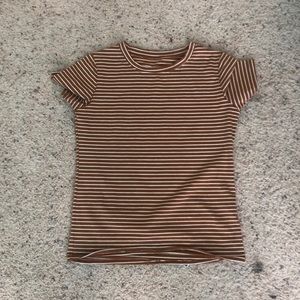 Yellow and white t-shirt